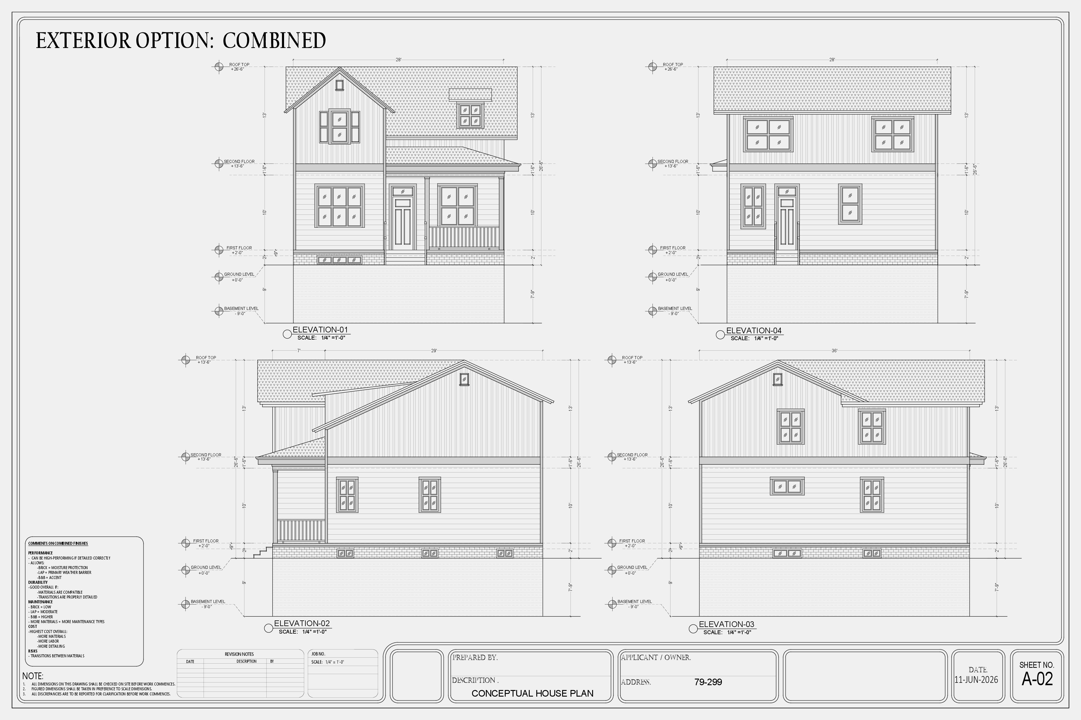 Board & Batten Home, sheet 2 of 2